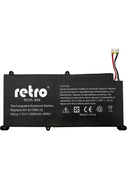 Casper Nirvana C350.5030-4L00R Notebook Bataryası, Laptop Pili - Ver.2 (Intel I3)