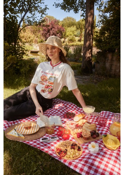 Summer Brunch Baskılı T Shırt