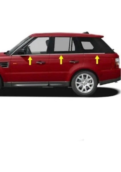 Range Rover Sport Uyumlu Krom Cam Çıtası 6 Parça Paslanmaz Çelik