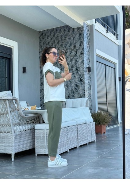 Kadın Kristal Kumaş Garnili Cep Detaylı Ikili Takım modelleri