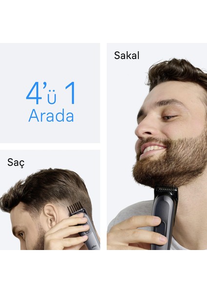 Hepsi Bir Arada Series 3, 4’ü 1 Arada Tıraş Kiti, Keskin Bıçak, 14 Uzunluk, AIO3500 modelleri