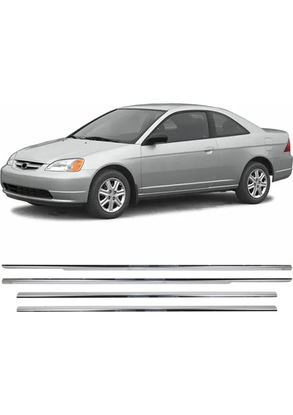 Honda Civic Uyumlu 2002-2006 Krom Cam Çıtası 4 Parça Paslanmaz Çelik fiyatları