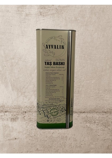 20LT Natural Sızma Taş Baskı Soğuk Sıkım 0.3 Asit Zeytinyağı