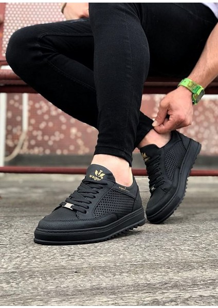J505 Bağcıklı Ortopedik Taban Erkek Sneaker Günlük Ayakkabı St Siyah fiyatları
