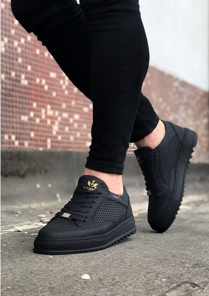 J505 Bağcıklı Ortopedik Taban Erkek Sneaker Günlük Ayakkabı St Siyah modelleri