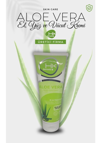 El ve Vücut Kremi Aloe Vera Extract 250 ml Tüp
