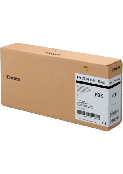 PFI-3700 Pbk (Photo Black) Fotoğraf Siyah Orijinal Mürekkep Kartuş 700 Ml. (6444C001)