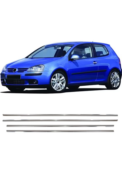 Volkswagen Golf 5 Uyumlu 2004-2009 Krom Cam Çıtası 4 Parça Paslanmaz Çelik fiyatları