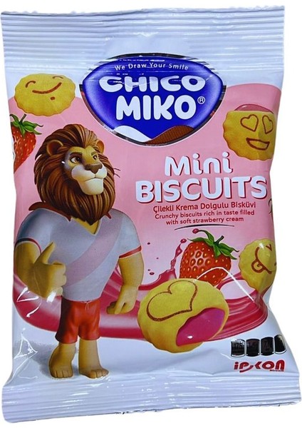 Mini Biscuits Çilekli 24 Adet