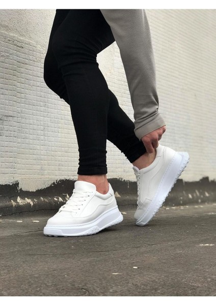 J507 Bağcıklı Ortopedik Taban Erkek Sneaker Günlük Ayakkabı Bt Beyaz fırsatları