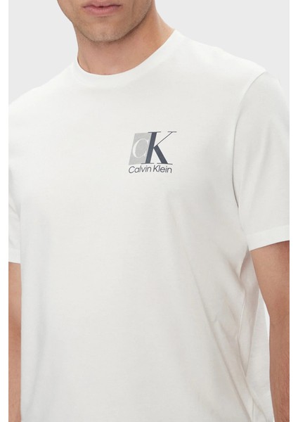 Ön ve Arka Logo Baskılı Pamuklu Regular Fit T Shirt LV04RC853GYAF Erkek T Shirt LV04RC853G Yaf fırsatları