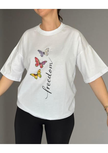 Freedom Oversize T-Shirt %100 Pamuk fiyatları