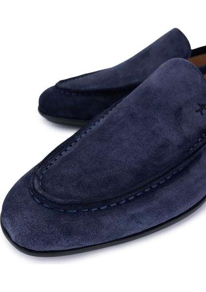 Erkek Hakiki Deri Lacivert Süet Loafer Ayakkabı 374 1900 Erk Ayk Y25 Lacı Suet modelleri
