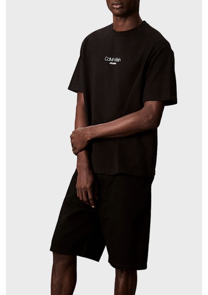 Pamuklu Relaxed Fit Bisiklet Yaka Logolu T Shirt LV04RC851GUB1 Erkek T Shirt LV04RC851G Ub1