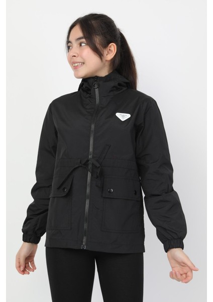 Kız Çocuk Kapüşonlu Cepli Astarlı Cepli Mevsimlik Yağmurluk modelleri