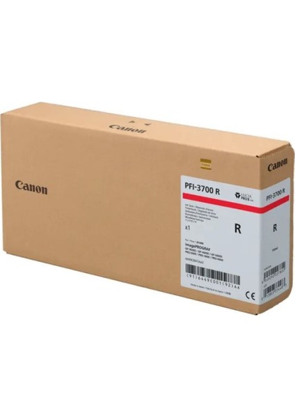 PFI-3700 R (Red) Kırmızı Orijinal Mürekkep Kartuş 700 Ml. (6449C001)