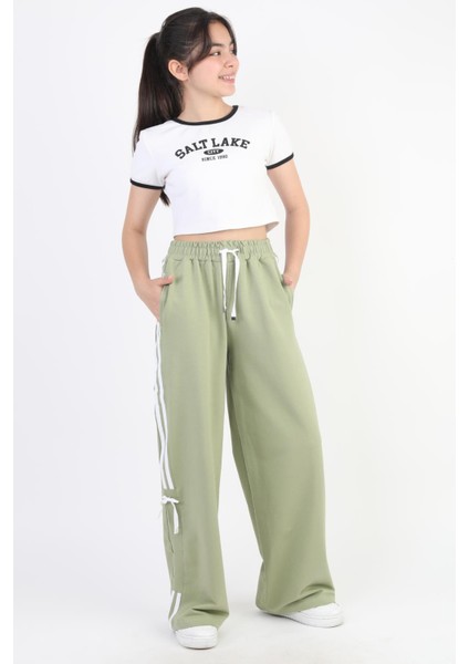 Kız Çocuk Cepli Rahat Kesim Penye Eşofman Altı fırsatları