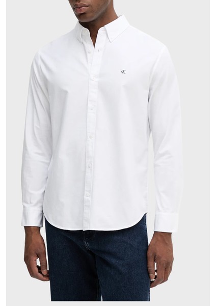 Pamuklu Regular Fit Düğmeli Yaka Uzun Kollu Gömlek LV140EM125YAA Erkek Gömlek LV140EM125 Yaa