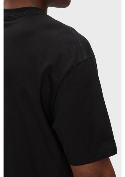 Pamuklu Oversize Fit Bisiklet Yaka Logolu T Shirt LV04RB295GUB1 Erkek T Shirt LV04RB295G Ub1 indirimleri