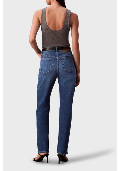 Pamuklu Straight Fit Yüksek Bel Düz Paça Jeans LV047B913GYCC Bayan Kot Pantolon LV047B913G Ycc fiyatları