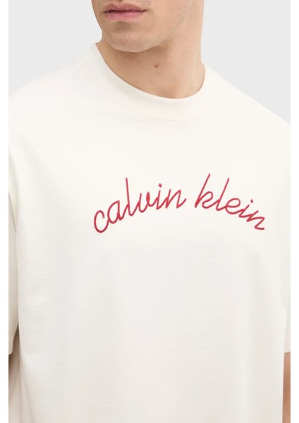 Pamuklu Regular Fit Işleme Logolu T Shirt LV04RC225GYAS Erkek T Shirt LV04RC225G Yas indirimleri