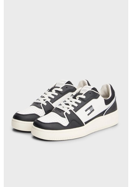 Deri Karışımlı Logolu Sneaker Ayakkabı Erkek Ayakkabı EM0EM01610 Bds modelleri