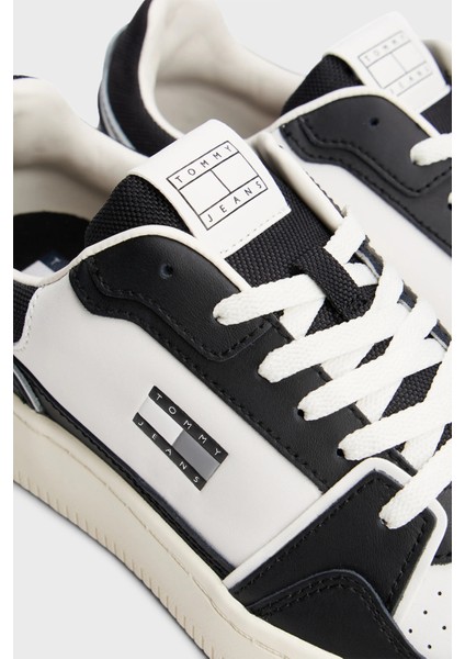 Deri Karışımlı Logolu Sneaker Ayakkabı Erkek Ayakkabı EM0EM01610 Bds indirimleri