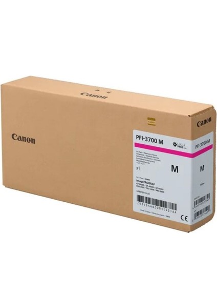 PFI-3700 M (Magenta) Kırmızı Orijinal Mürekkep Kartuş 700 Ml. (6446C001)
