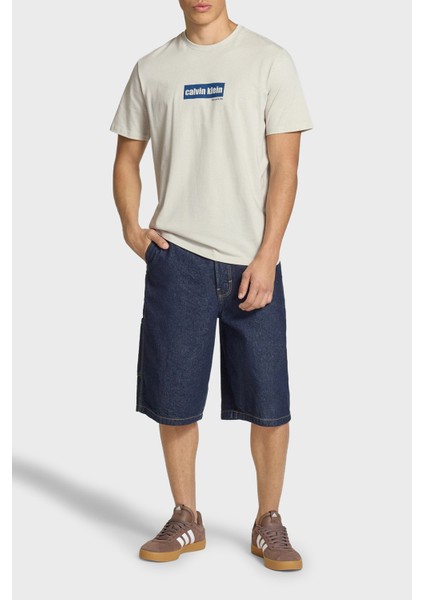 Pamuklu Regular Fit Bisiklet Yaka Logolu T Shirt LV04RC849GPDJ Erkek T Shirt LV04RC849G Pdj