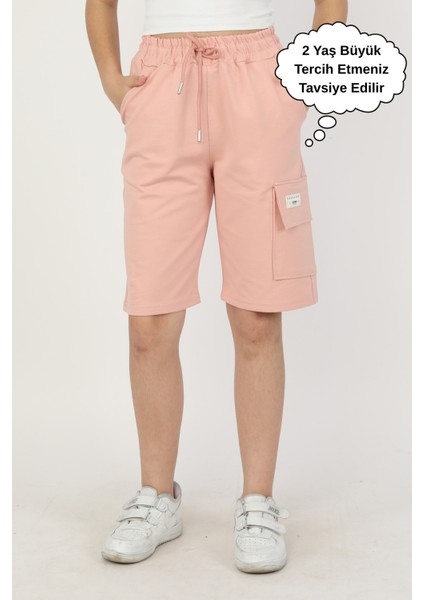 Kız Çocuk Cepli Yazlık Penye Spor Kapri