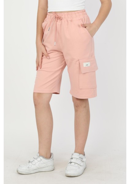 Kız Çocuk Cepli Yazlık Penye Spor Kapri modelleri