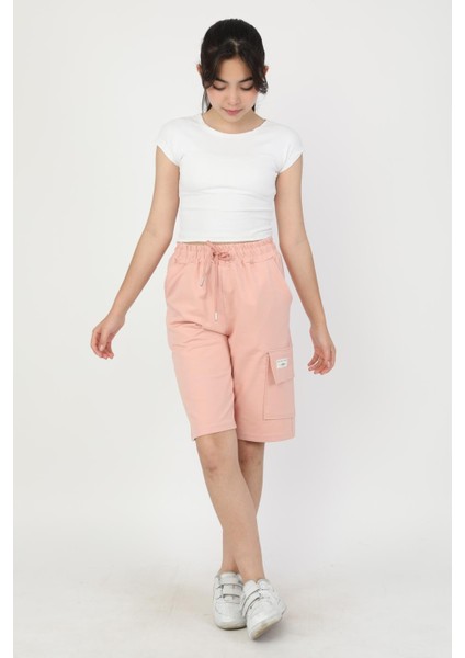 Kız Çocuk Cepli Yazlık Penye Spor Kapri fırsatları