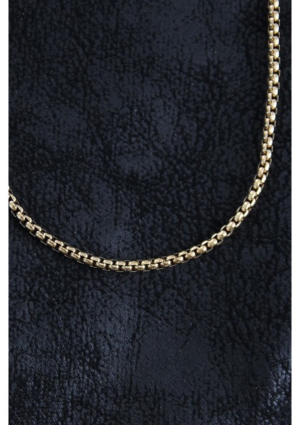 316L Çelik Örme Zincir Model Gold Renk Erkek Kolye - Cool Stil fiyatları