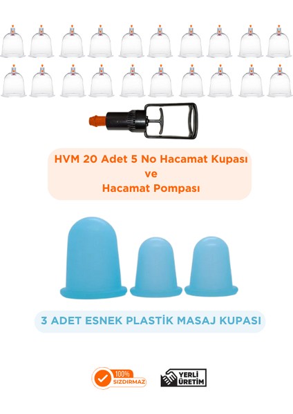 20 Adet 5 cm Masaj Kupası ve Masaj Pompası fiyatları