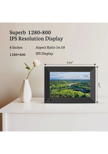 Bsımb 1280X800 Hd Wifi Dijital Resim Çerçevesi