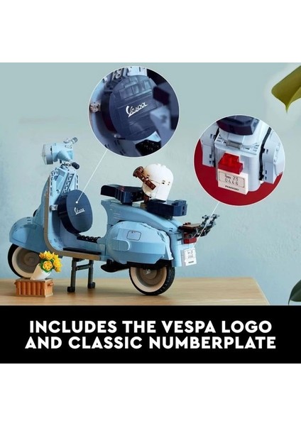 Icons Vespa 125 Scooter Model Yapı Seti modelleri