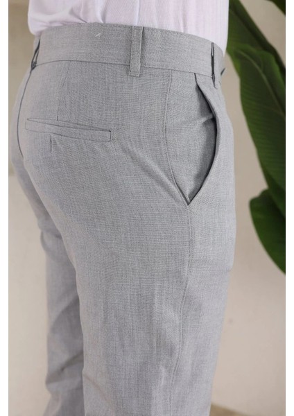 Erkek Slim Fit Likralı Bilek Boy Dilli Kumaş Pantolon fırsatları
