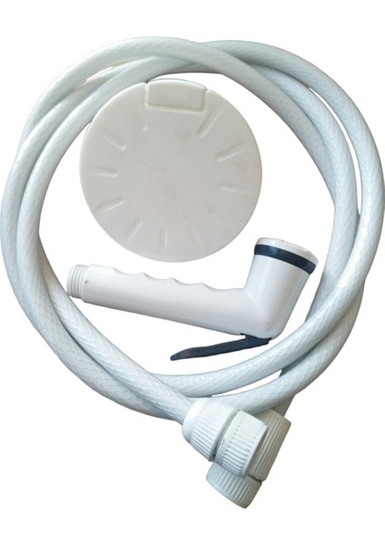 Karavan &yat Dış Duş Seti Yuvarlak Kapaklı Sade