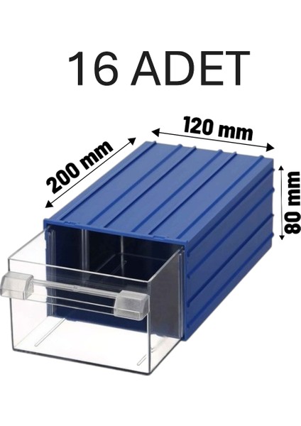 “çekmeceli Organizer Kutu 120X200X80 Modüler Plastik Depolama Kutusu–şeffaf Çekmece – Parça & Malzeme Düzenleyici” “dağınıklığa Son! Küçük Parçalarınızı Düzenli Tutmak Için Şeffaf Çekmeceli Organizer