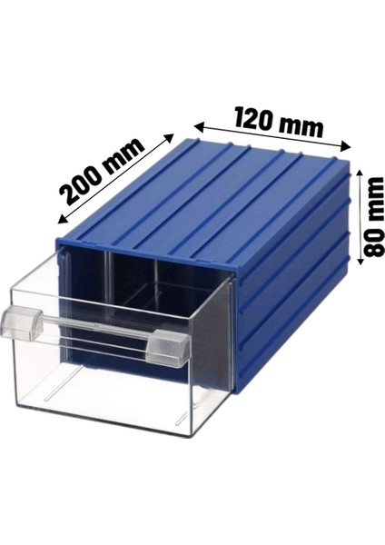 “çekmeceli Organizer Kutu 120X200X80 Modüler Plastik Depolama Kutusu–şeffaf Çekmece – Parça & Malzeme Düzenleyici” “dağınıklığa Son! Küçük Parçalarınızı Düzenli Tutmak Için Şeffaf Çekmeceli Organizer