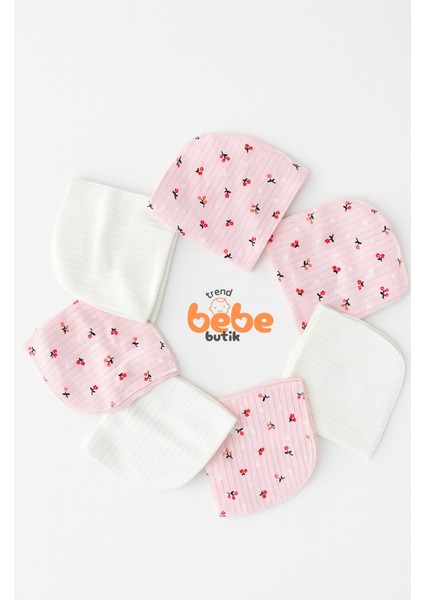 7'li Çiçek Desenli PAMUK Ribana Kumaş Bebek Ağız Mendili Yumuşak ve Emici Ağız Bezi Seti 20X20CM fiyatları