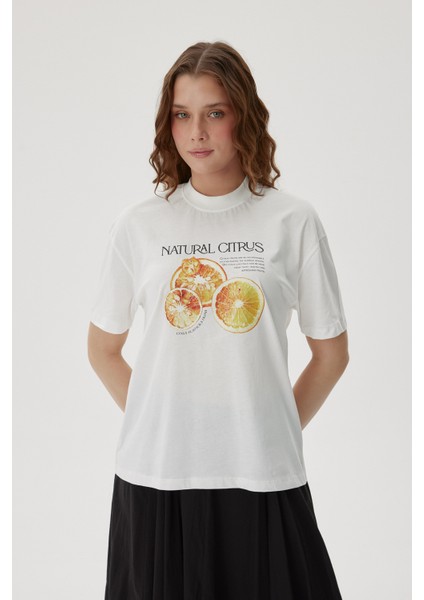 Natural Cıtrus Baskılı T Shırt modelleri