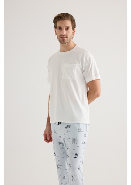 Erkek Pamuklu Kısa Kollu Pijama Üstü fiyatları