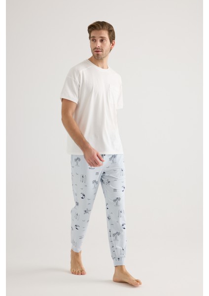 Erkek Pamuklu Kısa Kollu Pijama Üstü indirimleri