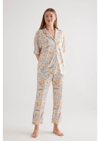 Kadın Plus Size Viscose Uzun Pijama Altı