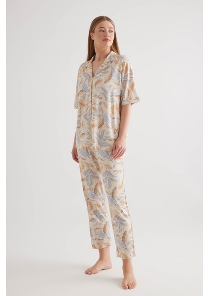 Kadın Plus Size Viscose Uzun Pijama Altı