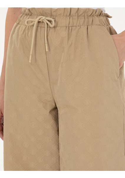 Kadın Bej Dokulu Flare Hıgh Waist Fit Pantolon 50289354-VR011 indirimleri