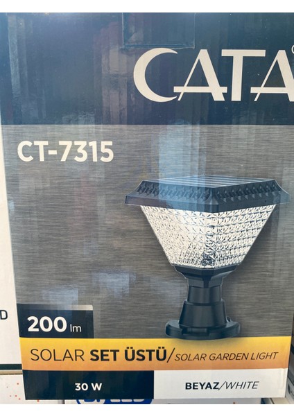 CT-7315 30W 6400K Beyaz Solar Set Üstü Bahçe Armatürü fiyatları