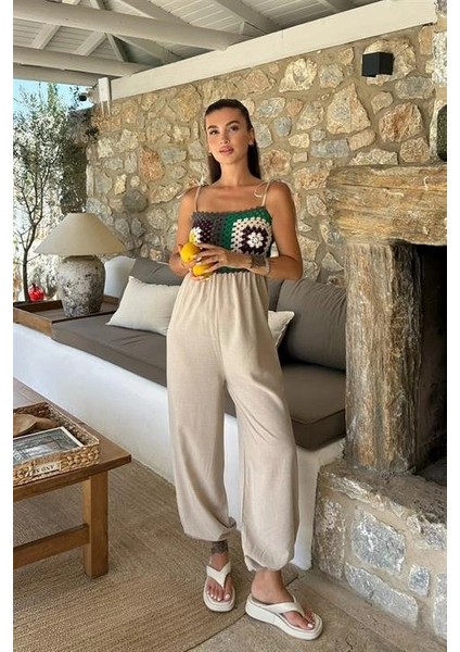 Jasmin Süzüneli Keten Tulum 1280-08