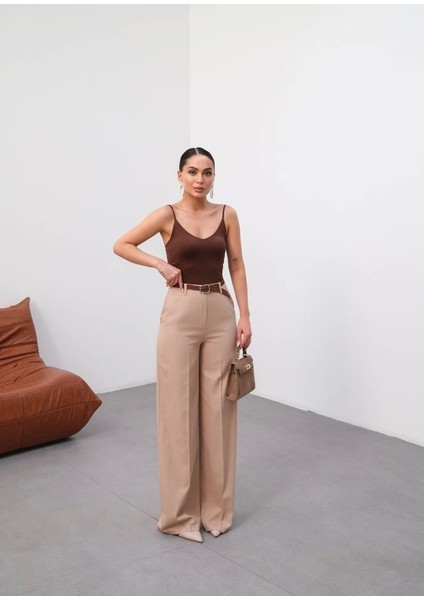 Keten Kemerli̇ ve Dökümlü Palazzo Pantolon (Kemer Dahi̇l) fırsatları
